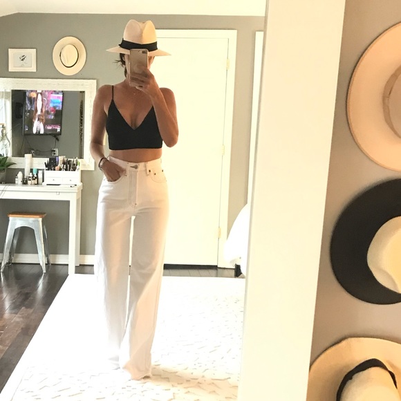 Re/Done Denim - Re/Done x Solid & Striped white high rise jeans 24